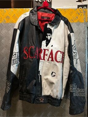 Vintage JH design Jacket Scarface Black & White
